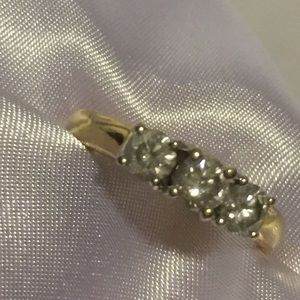 JCPenney 1ct 3 Round Genuine Diamond 14K Gold